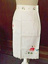 Tablier coton blanc avec