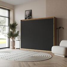 SMARTBett Lit escamotable WAVES 160x200 horizontal chêne sauvage/anthracite nerv