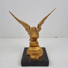 porte montre, gousset, Aigle, régule, Doré, marbre, Noir, Ancien, 