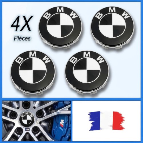 Caches moyeu bmw 68mm noir - 68mm,