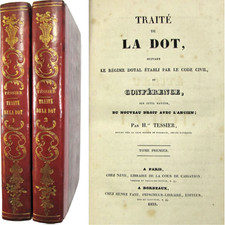 Traité de la dot 1835 Honoré
