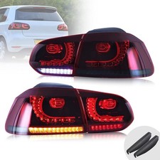2 feux arrière led rouge et noir look GTI pour VW golf 6 avec clignotant led