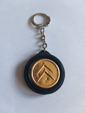 Porte-clés Pneu CITROËN Garage CLERIVET Station Service Keychain Vintage 60'