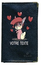 Etui carte grise noir en cuir