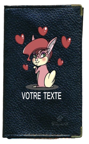 Etui carte grise noir cuir - carte,
