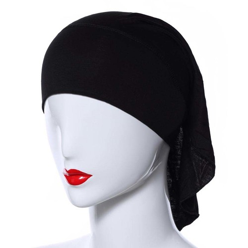 Black muslim hijab cap - black,