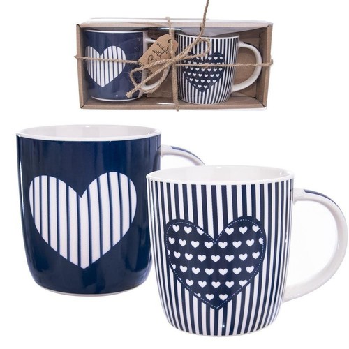 Tasses porcelaine bleu - en,