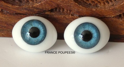 Yeux 16mm verre émaillé - 16mm, en