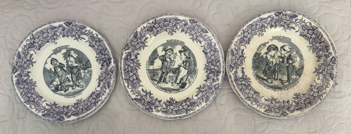 Gien assiettes anciennes - assiettes, «