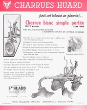 ▬►Prospectus Original /1957 CHARRUE SIMPLE HUARD Tracteur IH McCORMICK TRAKTOR
