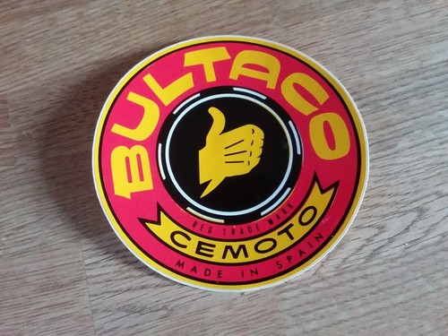 Ancien grand autocollant moto