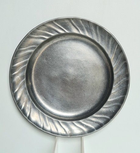 Assiette étain ancien - assiette,