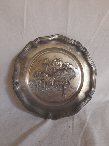 Assiette decoratrice etain - assiette, en
