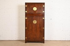 Michael Taylor for Baker Furniture Hollywood Regency Chinoiserie Bar Cabinet
