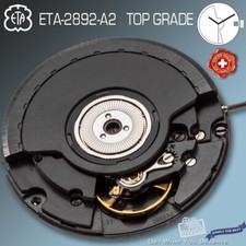 MOVEMENT AUTOMATIC ETA 2892-A2, TOP GRADE BLACK - BLACK DATE