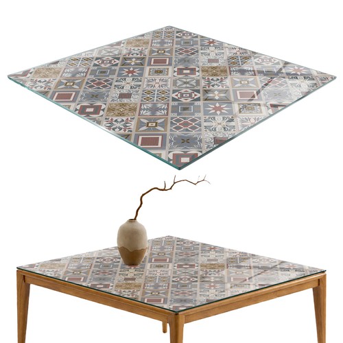 Plateau table verre - plateau, de