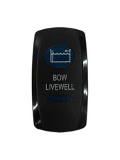 BH Electronics Contura Black "Bow Livewell" Blue Switch Cover