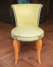 Petit Fauteuil  jaune Vintage/fauteuil de  chambre vintage/fauteuil crapaud 