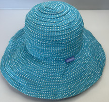 Wallaroo Sun Hat Womens Girls Blue Packable Adjustable Travel Beachy Garden