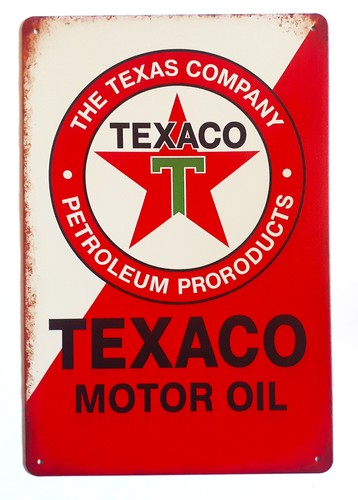 Plaque texaco motor oil - -motor,