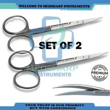 Iris Scissors Supercut Serrated Blade 4.5" Curved OR Grade Surgical Instruments