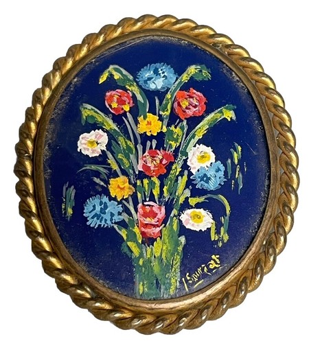 Broche porcelaine limoges - porcelaine,