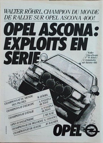 Opel ascona exploits en - ascona, «