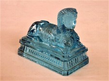 SAINT LOUIS Pressed Glass Paper Clipboard - Form 53 - Cobalt Blue - 1872