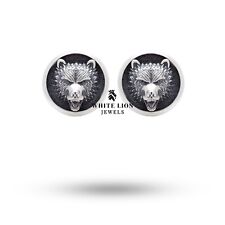 Sauvage Ours Jungle Animal Boutons Accessoire Hommes 925 Cadeau Argent Mariage