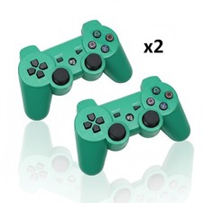x2 Manettes PS3 Vert Jeux