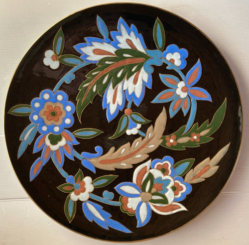 Grand plat faïence - , émaillée