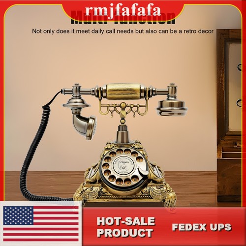 Retro corded telephone desk - telephone,
