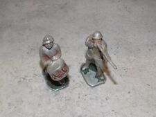 LOT OF 2 OLD SOLDIERS ALUMINUM FRENCH MILITARY HEIGHT 6 CMS FIGURINES 