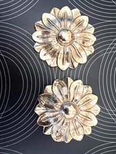 2 rosaces laiton bronze massif