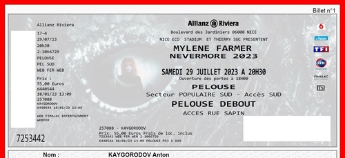 Place concert mylene farmer - place, de