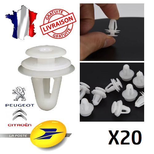 Clips agrafes fixation - 20,
