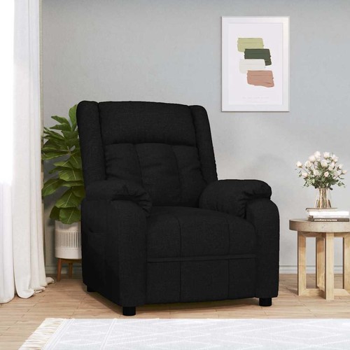 Fauteuil inclinable noir tissu - fauteuil,