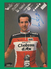 CYCLISME carte cycliste CLAUDIO CORTI équipe CHATEAU D'AX 1989 Signée