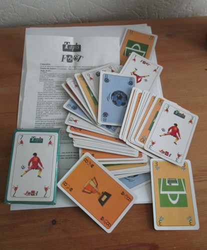 Jeu cartes tapis foot avec - jeu,