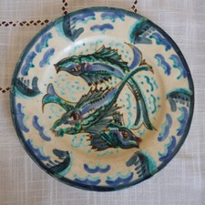 Assiette à décor poissons - Lachenal - André Masson