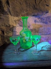 Carafe en ouraline  en verre