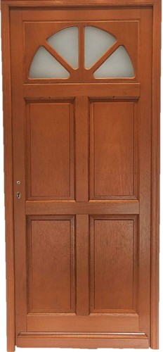 Porte entrée bois - bois, vitrée