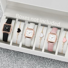 ⌚? Kit Élégant Femme ? 3 Montres + 3 Bracelets Cœur Assortis ?