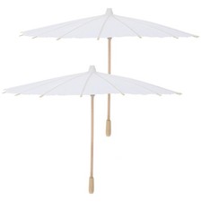  2 Pcs Ombrelle Blanche