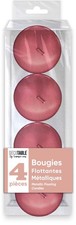 BOUGIES METALLISEES FLOTTANTES ROSE GOLD