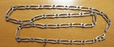 COLLIER en ARGENT rhodié MAILLE CHEVAL altern VINTAGE an.70. 46 cm X 0,4 cm- 13g