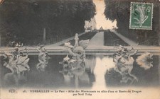 VERSAILLES - the park - allée des Marmousets or alée d'eau et basin du Dragon -