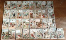 Lot de 33 Chromos Anciennes POUDRE CAP LITH VIEILLEMARD FILS & Cie Paris - rébus