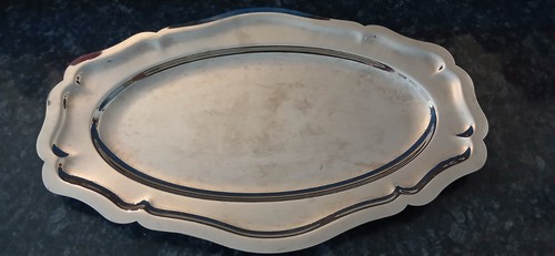 Grand plat ovale inox - plat, en