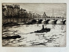 Eugène Bejot Gravure Eau